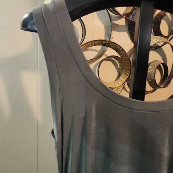 BOSTON PROPER Form Fitting Acetate Tank Dress - Picture 2 of 11
